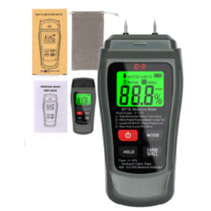 MEDIDOR DE HUMEDAD PARA MADERA, PAPEL Y PARED – MT18